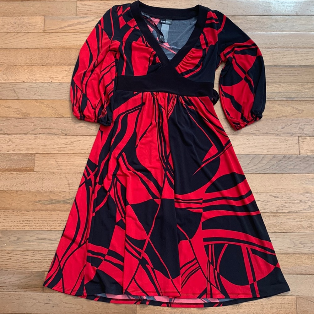 Red and black Bisou Bisou dress size 4